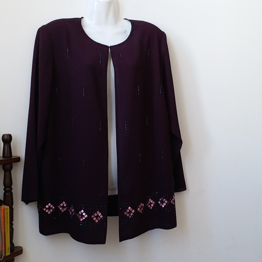 Montee Collection Cardigan Purple Size 16W
